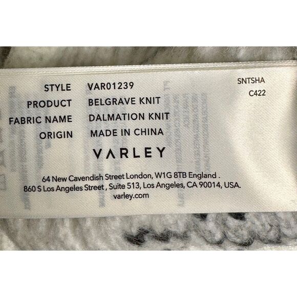 NWT VARLEY Belgrave Knit Dalmation Knit Super Soft Sweater, Sz XS - Picture 9 of 12